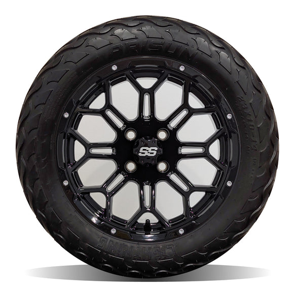 14in. LIGHTNING Off Road 23x10x14 on Excalibur Series 87 Gloss Black Wheel - Set of 4