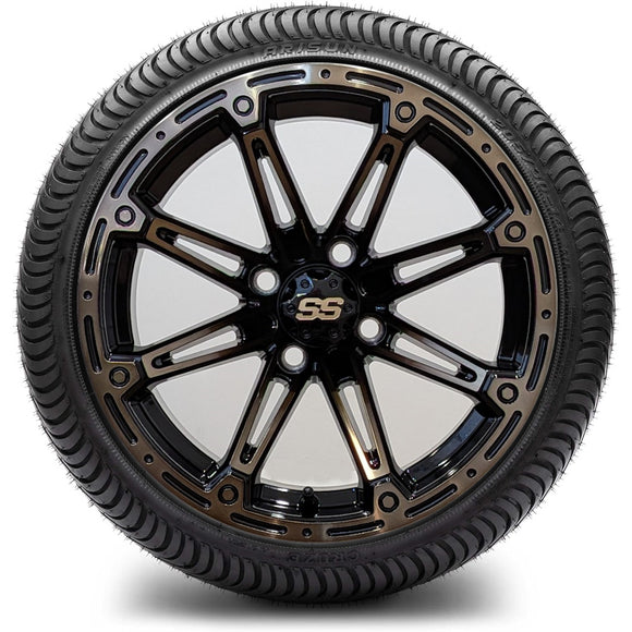 14in. Low Pro 205/30-14 on Excalibur Series 81 Black/Bronze Wheel - Set of 4