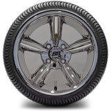 14in. Low Pro 205/30-14 on Excalibur Series 82 Chrome Wheel - Set of 4