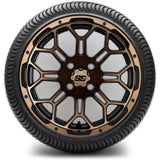 14in. Low Pro 205/30-14 on Excalibur Series 87 Matte Black / Bronze Face Wheel - Set of 4