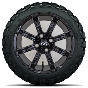 14in. TIMBERWOLF 22x10-14 on Excalibur Series 75 Gloss Black Wheel - Set of 4