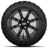 14in. TIMBERWOLF 22x10-14 on Excalibur Series 75 Gloss Black Wheel - Set of 4