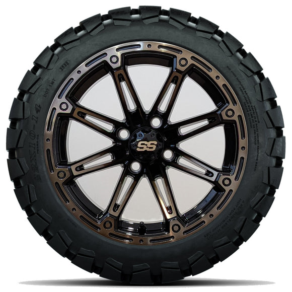 14in. TIMBERWOLF 22x10-14 on Excalibur Series 81 Black/Bronze Wheel - Set of 4