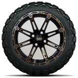 14in. TIMBERWOLF 22x10-14 on Excalibur Series 81 Black/Bronze Wheel - Set of 4