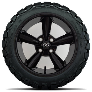 14in. TIMBERWOLF 22x10-14 on Excalibur Series 82 Gloss Black Wheel - Set of 4