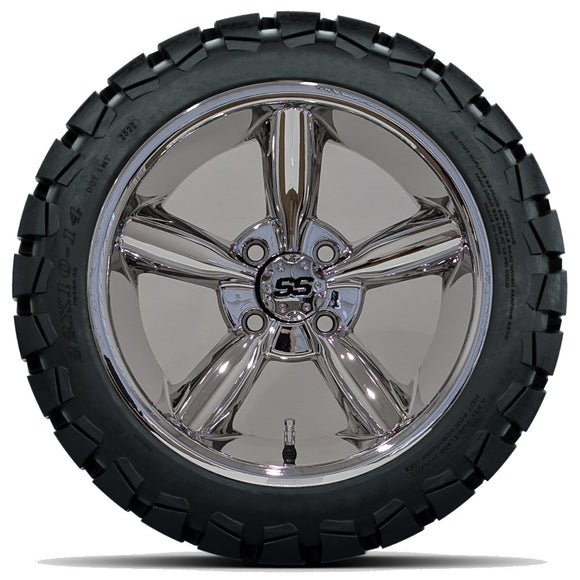 14in. TIMBERWOLF 22x10-14 on Excalibur Series 82 Chrome Wheel - Set of 4