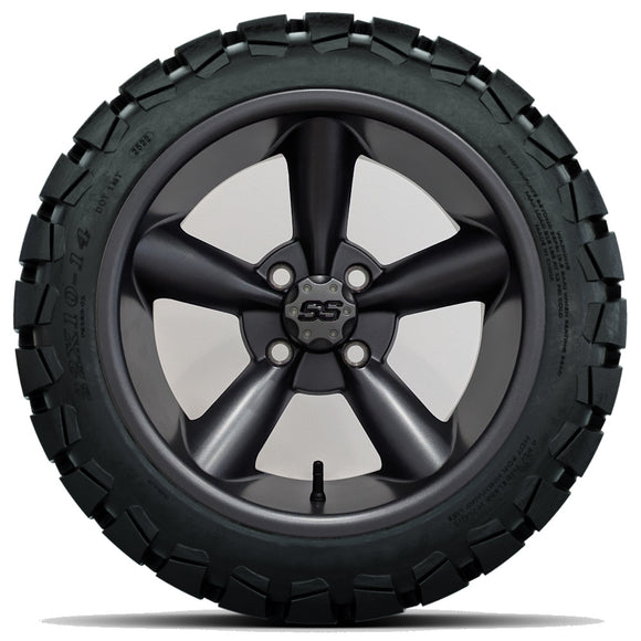 14in. TIMBERWOLF 22x10-14 on Excalibur Series 82 Matte Grey Wheel - Set of 4