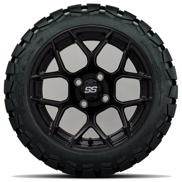 14in. TIMBERWOLF 22x10-14 on Excalibur Series 84 Matte Black Wheel - Set of 4