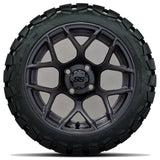 14in. TIMBERWOLF 22x10-14 on Excalibur Series 84 Matte Gunmetal Wheel - Set of 4