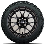 14in. TIMBERWOLF 22x10-14 on Excalibur Series 85 Gloss Black Wheel - Set of 4