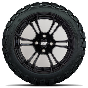 14in. TIMBERWOLF 22x10-14 on Excalibur Series 86 Gloss Black Wheel - Set of 4