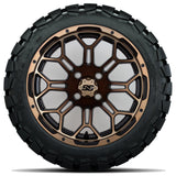 14in. TIMBERWOLF 22x10-14 on Excalibur Series 87 Matte Black / Bronze Face Wheel - Set of 4