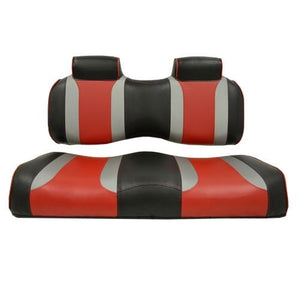 TSUNAMI Black / Liquid Silver / Hot Rod Red Cushion Set (2 pcs)
