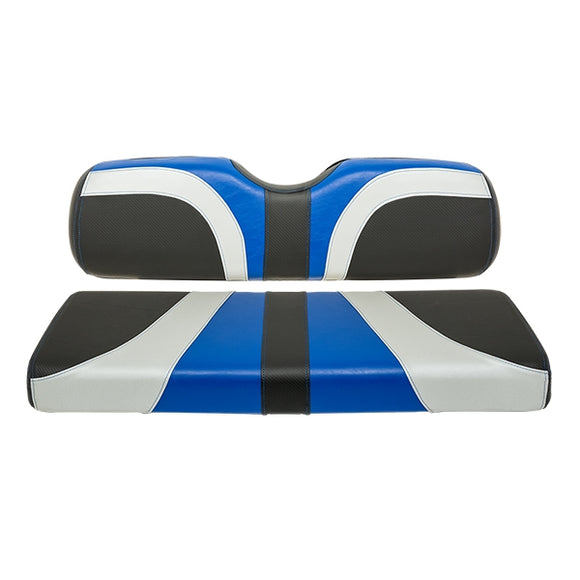 Blade Seat Cover Set – Alpha Blue / Silver / Black Carbon Fiber
