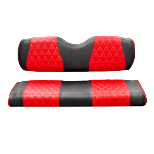 EXCALIBUR Premium Diamond Stitch Seat Cover Set - Black/Red