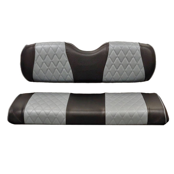 EXCALIBUR Premium Diamond Stitch Seat Cover Set - Black/Carbon Grey