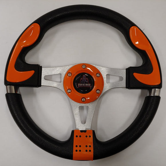 Orange Custom F1 Golf Cart Steering Wheel
