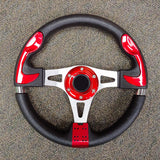 Red Custom F1 Golf Cart Steering Wheel with Adapter