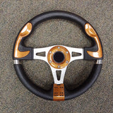 Woodgrain Custom F1 Golf Cart Steering Wheel with Adapter