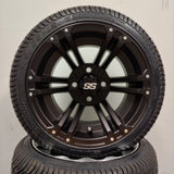 12in. Low Pro 215/35-12 on Excalibur Series 66 Matte Black Wheel - Set of 4