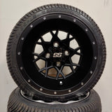 12in. Low Pro 215/35-12 on Excalibur Series 80 Matte Black Wheel - Set of 4