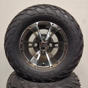10in. LIGHTNING Off Road 20X10X10 on Excalibur Series 57 Gunmetal/Machined Face - Set of 4