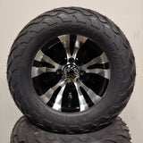 10in. LIGHTNING Off Road 20X10X10 on Excalibur Series 74 Black/Machined Face - Set of 4