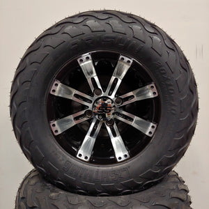 10in. LIGHTNING Off Road 20X10X10 on Excalibur Series 75 Black/Machined Face - Set of 4