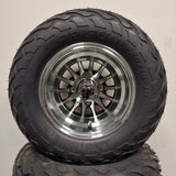 10in. LIGHTNING Off Road 20X10X10 on Excalibur Series 78 Black/Machined Face - Set of 4