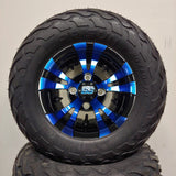 10in. LIGHTNING Off Road 20X10X10 on Excalibur Series 74 Black/Blue Wheel - Set of 4