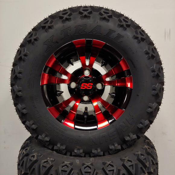 10in. Off Road 20X10X10 on Excalibur Series 74 Black/Red Wheel - Set of 4