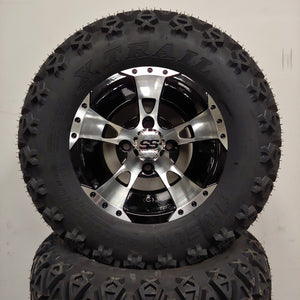 10in. Off Road 20X10X10 on Excalibur 190 Series Black/Machined Face - Set of 4