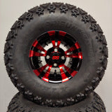 10in. Off Road 22 X 11-10 on Excalibur Series 74 Black/Red Wheel - Set of 4