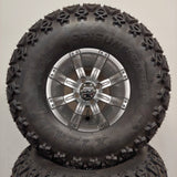 10in. Off Road 22 X 11-10 on Excalibur Series 75 Silver/Machined Face Wheel - Set of 4