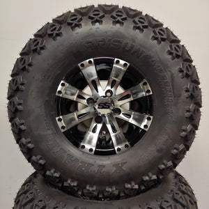 10in. Off Road 22 X 11-10 on Excalibur Vegas Series Black/Machined Face - Set of 4