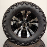 12in. Off Road 23x10.5x12 on Excalibur Series 74 Black/Machined Face Wheel - Set of 4