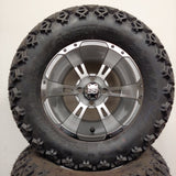 12in. Off Road 23x10.5x12 on Excalibur Series 57 Silver/Machined Face Wheel - Set of 4