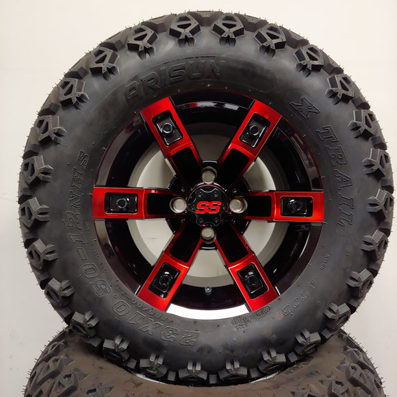 12in. Off Road 23x10.5x12 on Excalibur Series 71 Black/Red Wheel - Set of 4