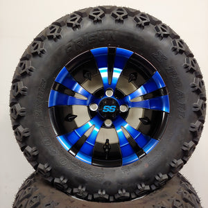 12in. Off Road 23x10.5x12 on Excalibur Series 74 Black/Blue Wheel - Set of 4