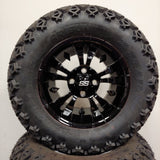 12in. Off Road 23x10.5x12 on Excalibur Series 74 Gloss Black Wheel - Set of 4