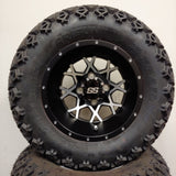 12in. Off Road 23x10.5x12 on Excalibur Series 80 Black/Machine Wheel - Set of 4