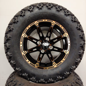 12in. Off Road 23x10.5x12 on Excalibur Series 81 Bronze/Machined Face Wheel - Set of 4