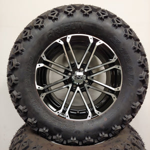 12in. Off Road 23x10.5x12 on Excalibur AX6-12 Series Black/Machined Face Wheel - Set of 4