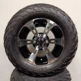 12in. LIGHTNING Off Road 23x10-12 on Excalibur Series 57 Black/Machined Face Wheel - Set of 4