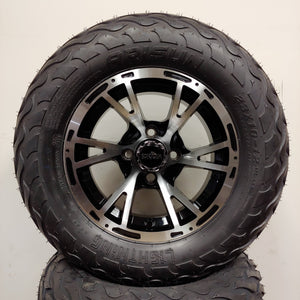 12in. LIGHTNING Off Road 23x10-12 on Excalibur Series 63 Black/Machined Face Wheel - Set of 4