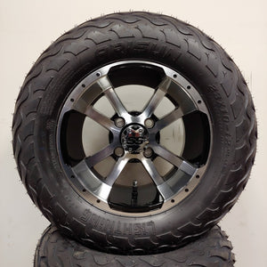 12in. LIGHTNING Off Road 23x10-12 on Excalibur Series 79 Black/Machined Face Wheel - Set of 4