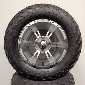 12in. LIGHTNING Off Road 23x10-12 on Excalibur Series 57 Silver/Machined Face Wheel - Set of 4