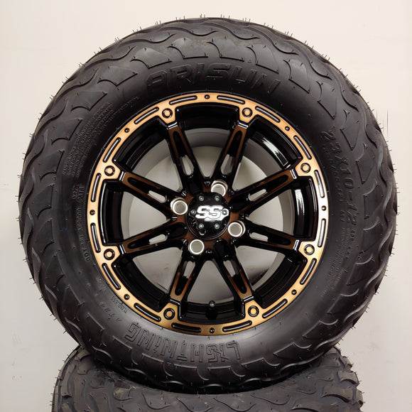 12in. LIGHTNING Off Road 23x10-12 on Excalibur Series 81 Bronze/Machined Face Wheel - Set of 4