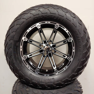 12in. LIGHTNING Off Road 23x10-12 on Excalibur Series 81 Black/Machined Face Wheel - Set of 4