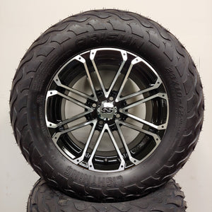 12in. LIGHTNING Off Road 23x10-12 on Excalibur AX6-12 Series Black/Machined Face Wheel - Set of 4